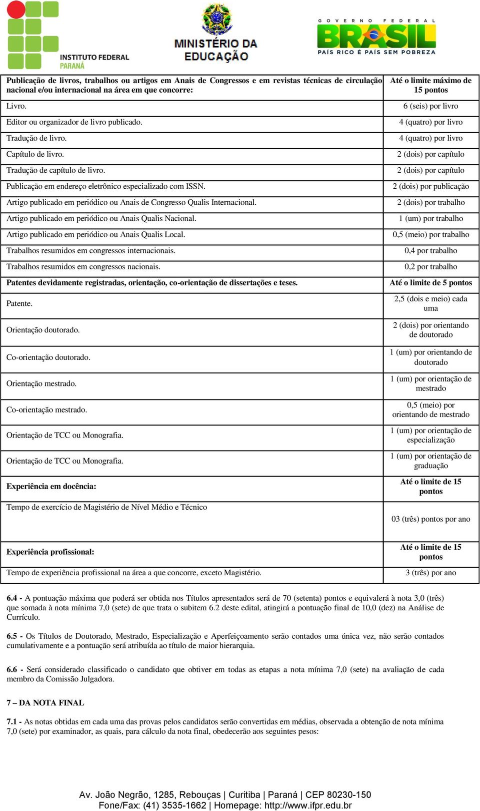 Artigo publicado em periódico ou Anais de Congresso Qualis Internacional. Artigo publicado em periódico ou Anais Qualis Nacional. Artigo publicado em periódico ou Anais Qualis Local.