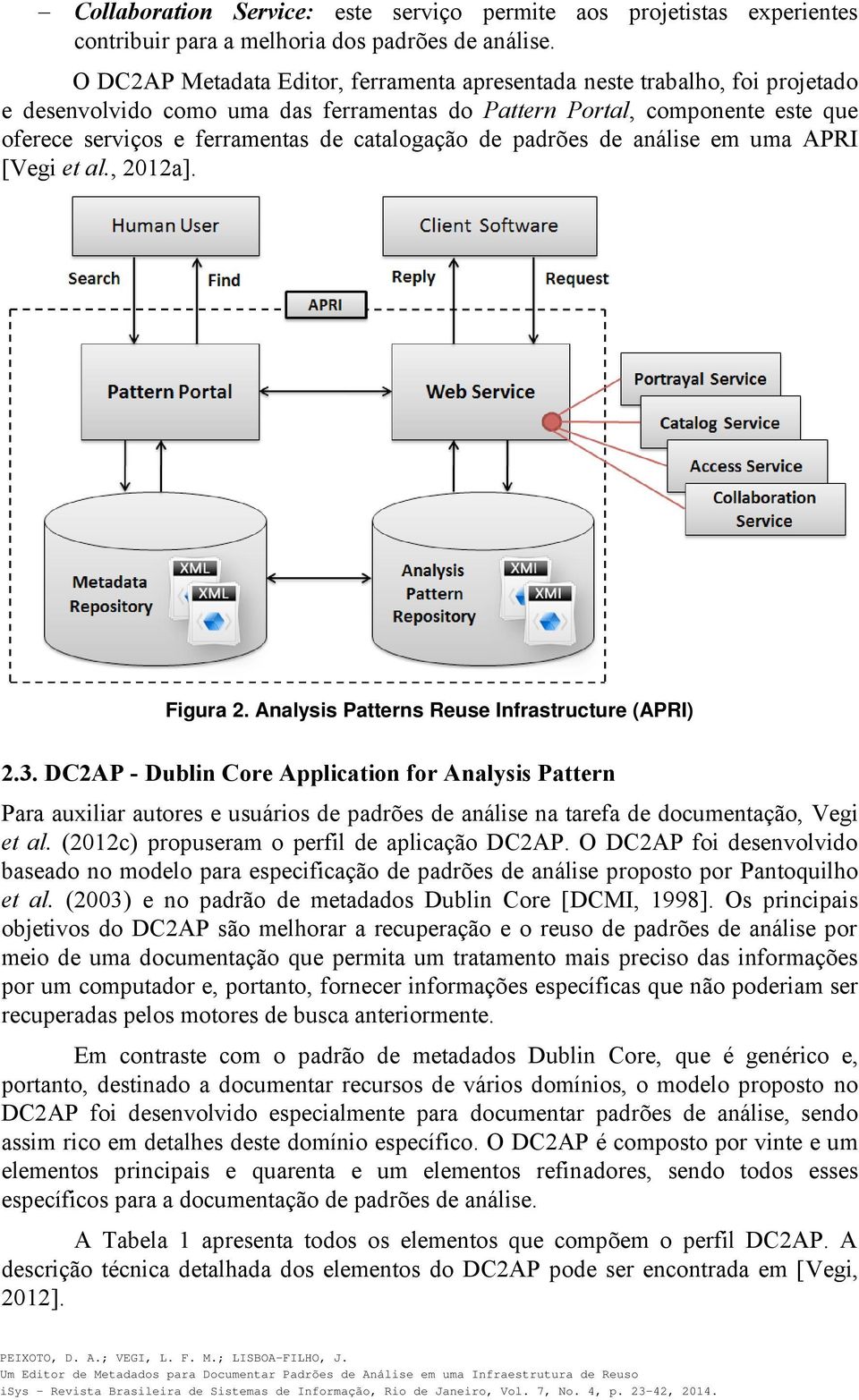 catalogação de padrões de análise em uma APRI [Vegi et al., 2012a]. Figura 2. Analysis Patterns Reuse Infrastructure (APRI) 2.3.