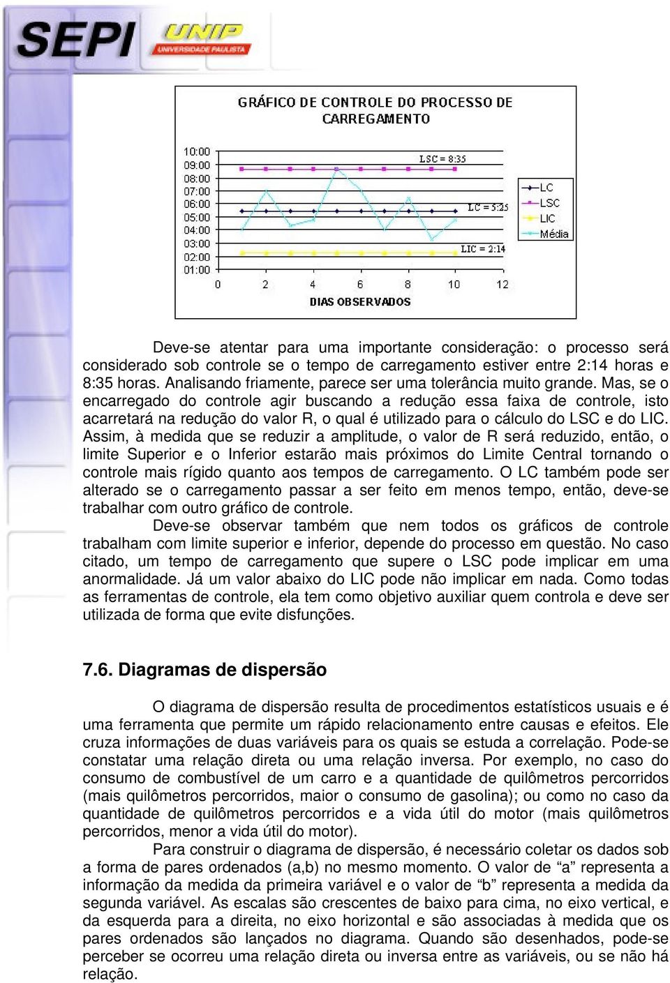 Mas, se o encarregado do controle agir buscando a redução essa faixa de controle, isto acarretará na redução do valor R, o qual é utilizado para o cálculo do LSC e do LIC.