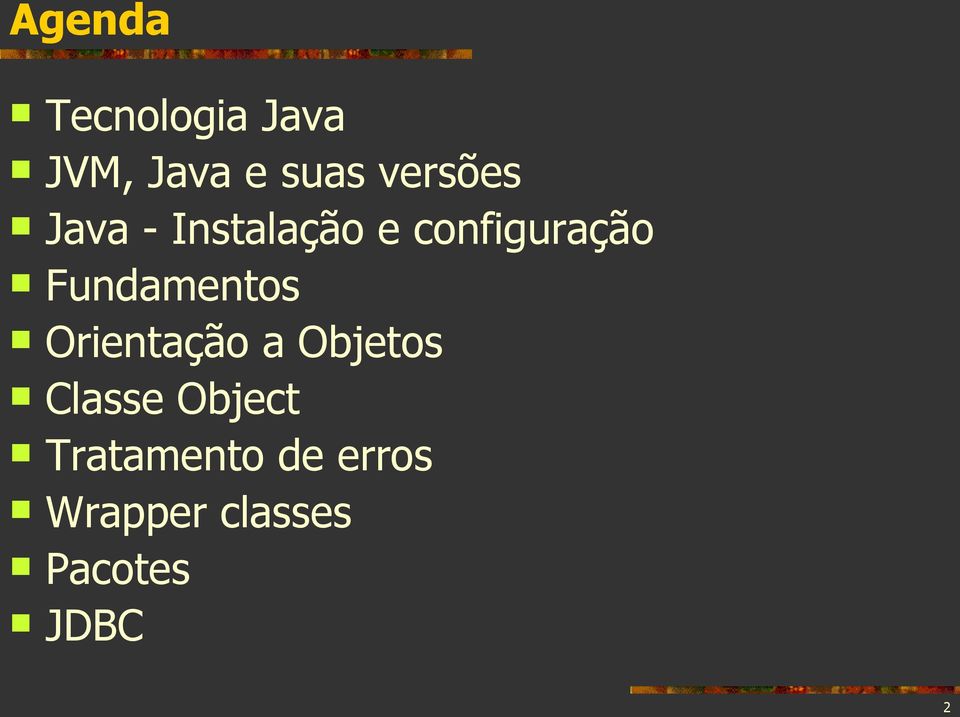 Fundamentos Orientação a Objetos Classe