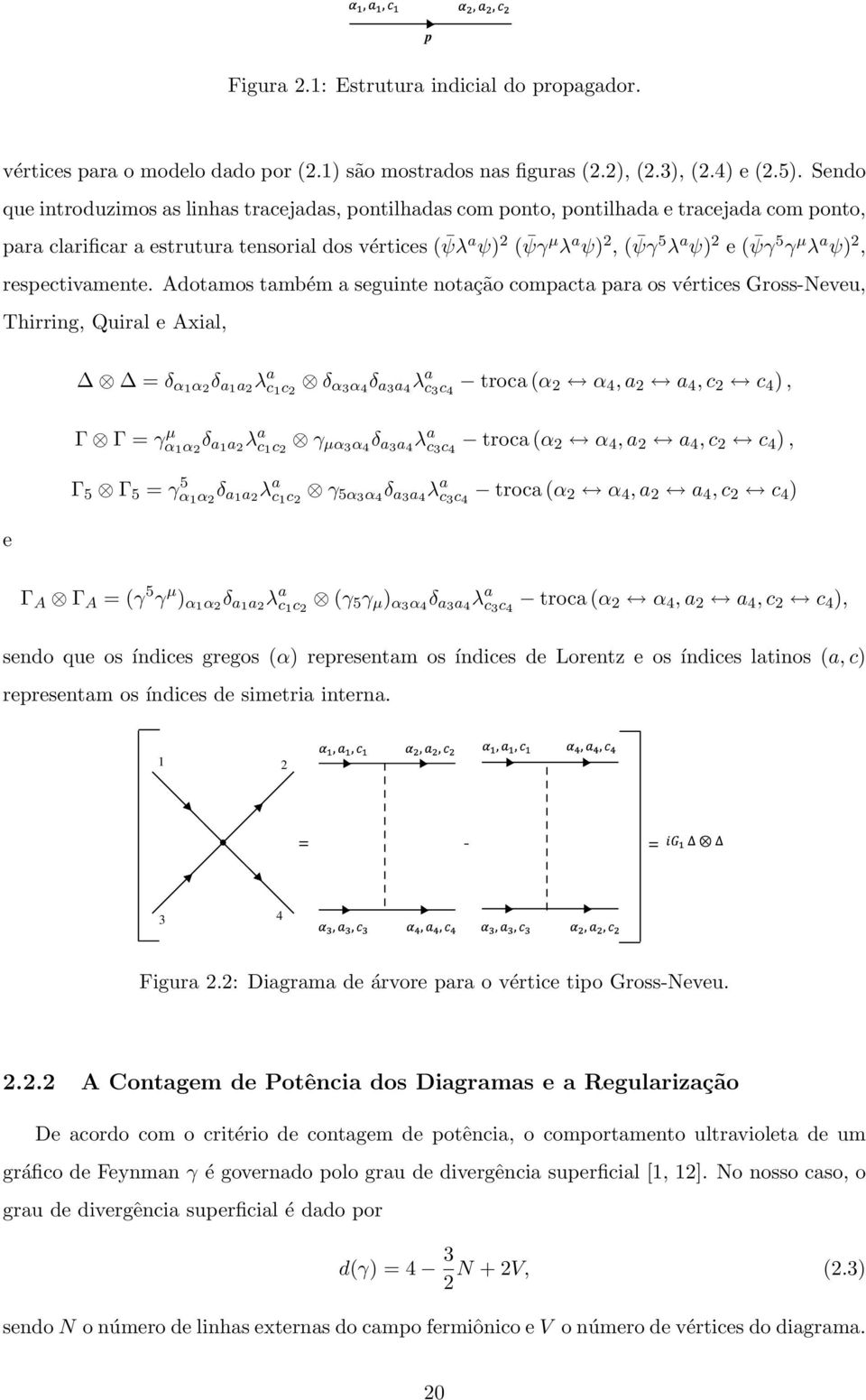 ( ψγ 5 γ µ λ a ψ) 2, respectivamente.