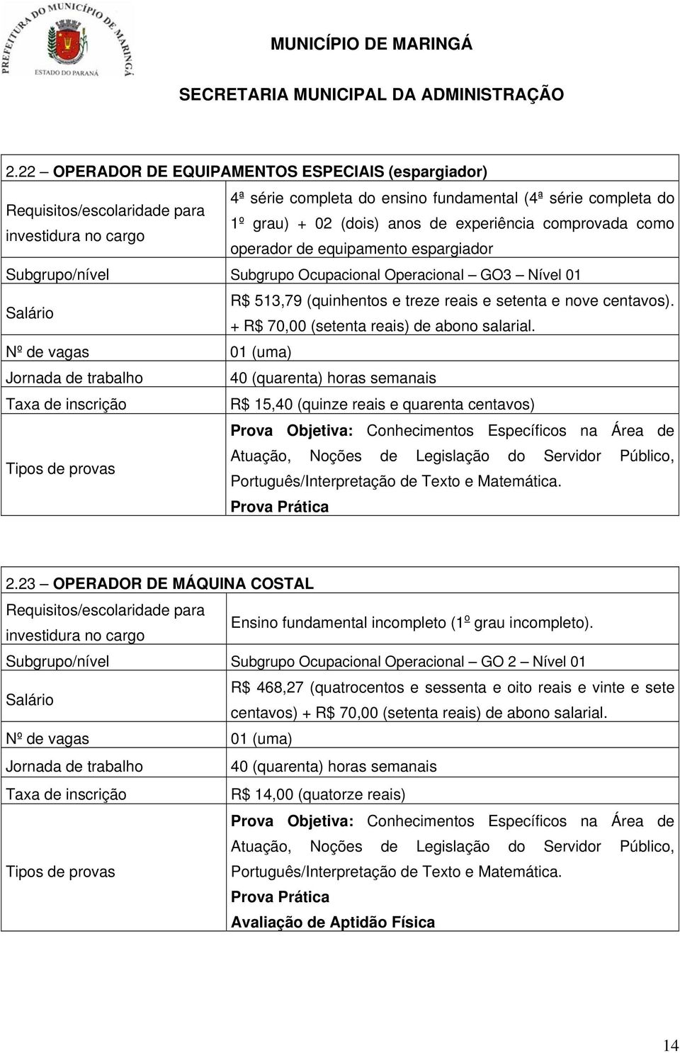 Salário + R$ 70,00 (setenta reais) de abono salarial.