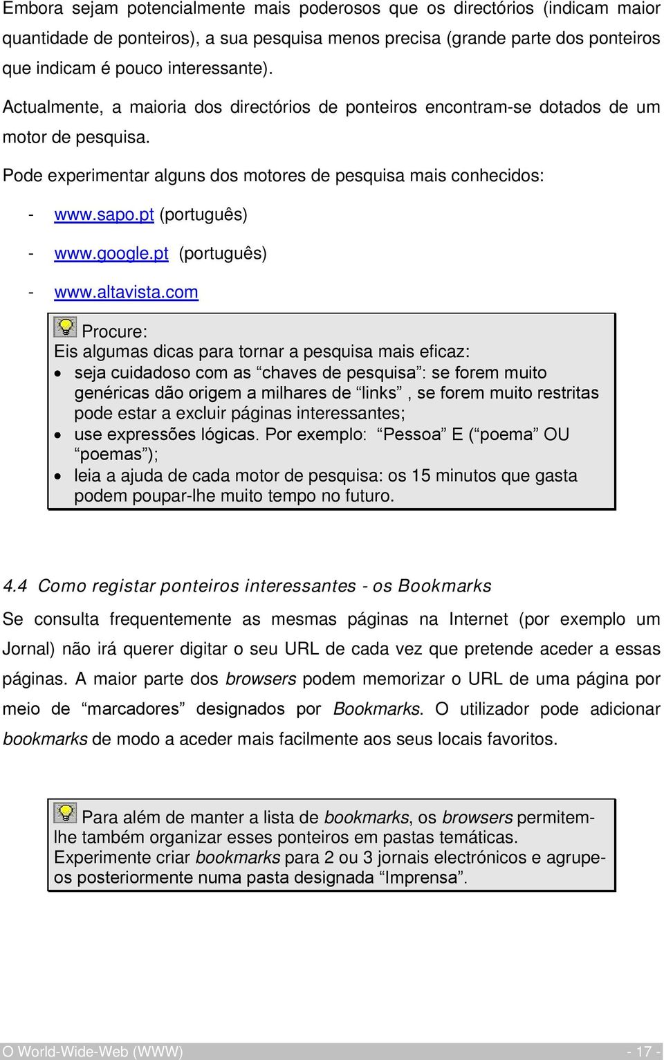 google.pt (português) - www.altavista.