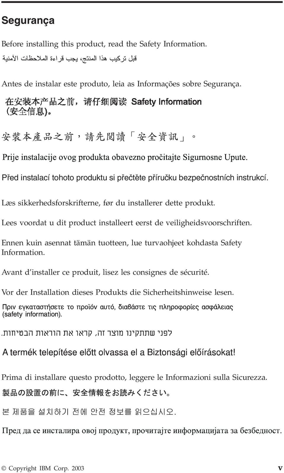 Lees oordat u dit product installeert eerst de eiligheidsoorschriften. Ennen kuin asennat tämän tuotteen, lue turaohjeet kohdasta Safety Information.