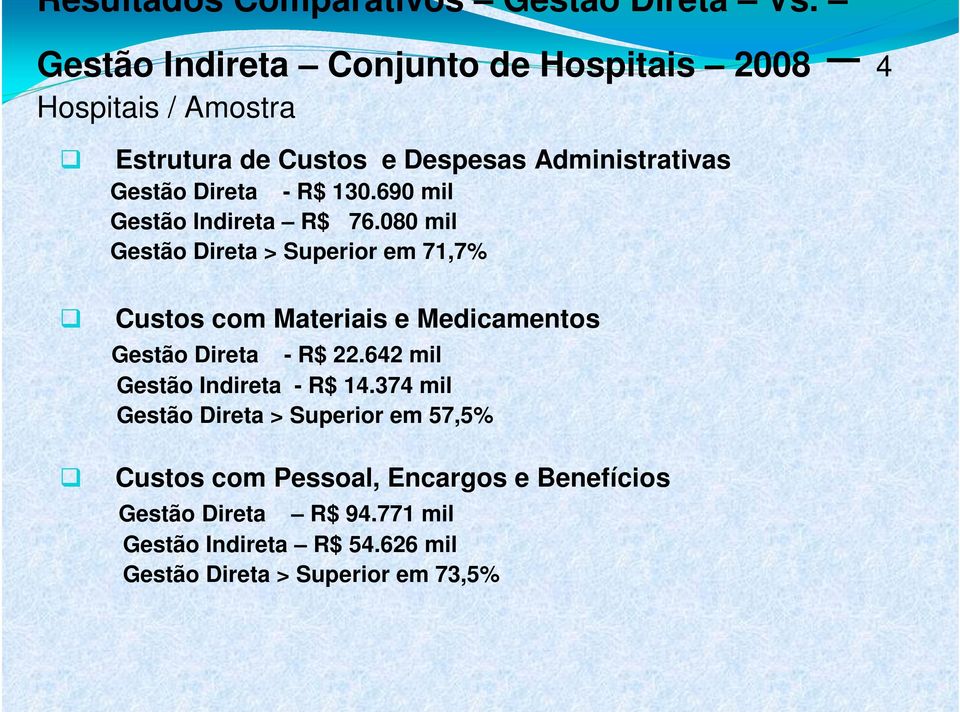 R$ 130.690 mil Gestão Indireta R$ 76.