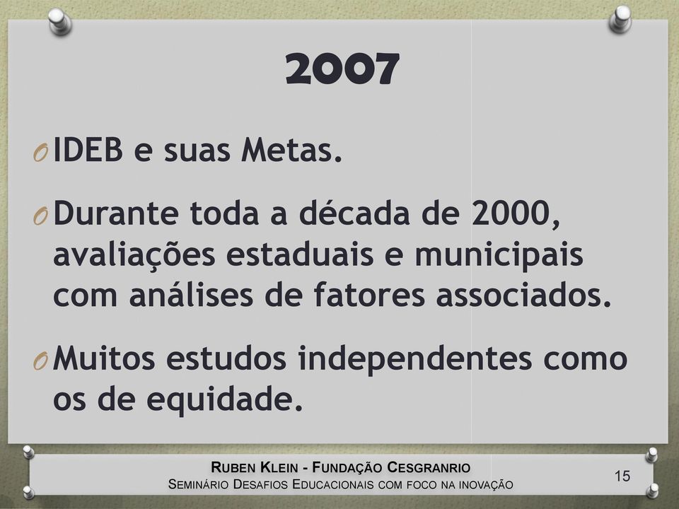 estaduais e municipais com análises de