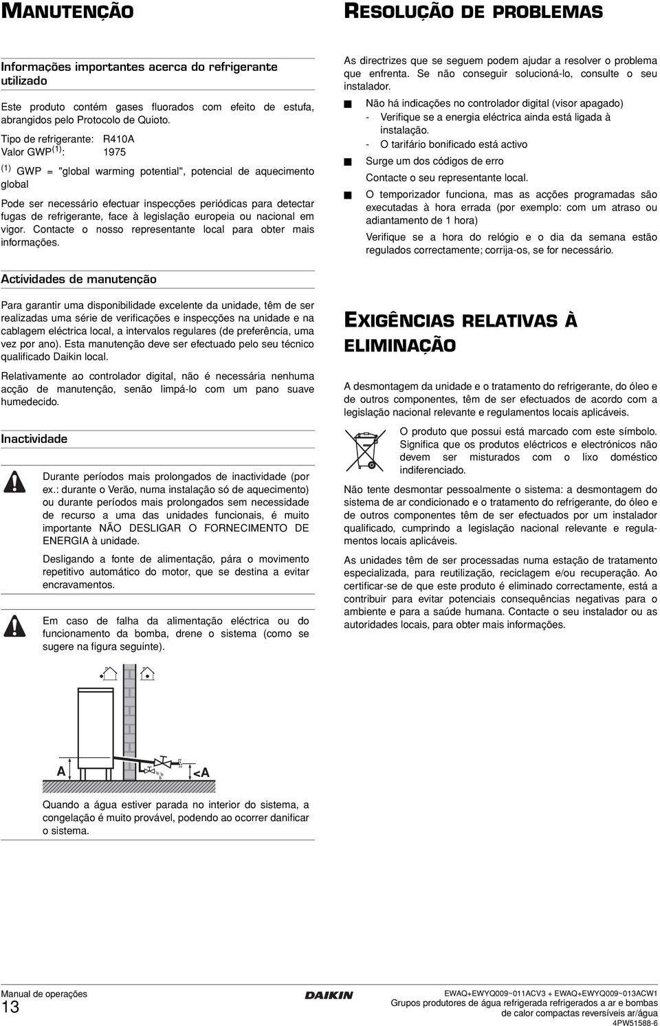 refrigerante, face à legislação europeia ou nacional em vigor. Contacte o nosso representante local para obter mais informações.