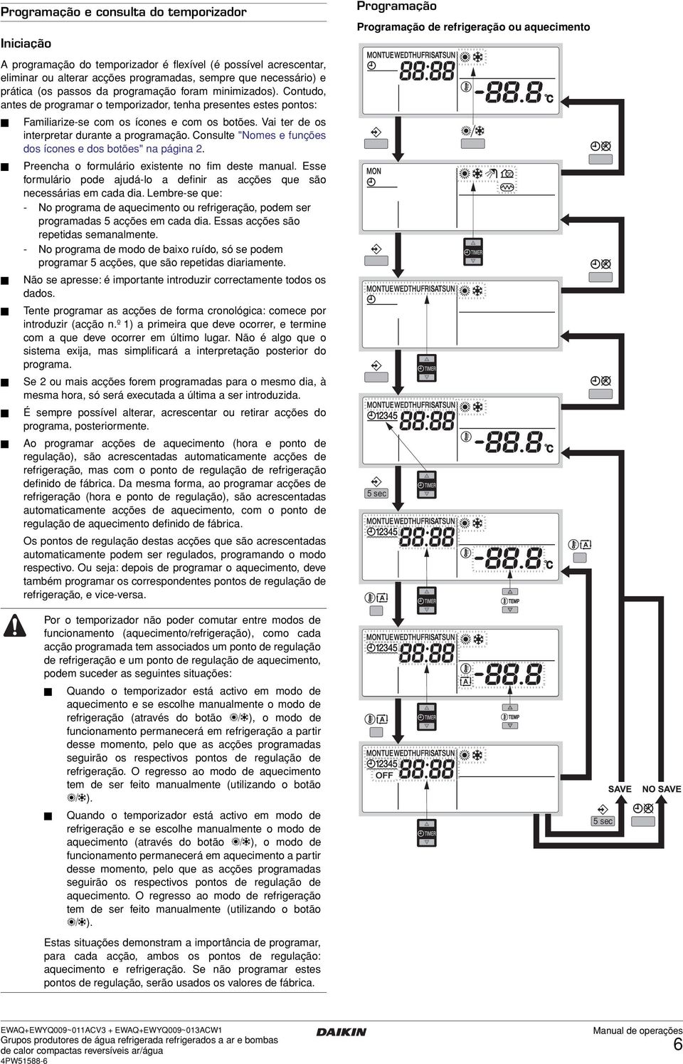 Vai ter de os interpretar durante a programação. Consulte "Nomes e funções dos ícones e dos botões" na página 2. Preencha o formulário existente no fim deste manual.