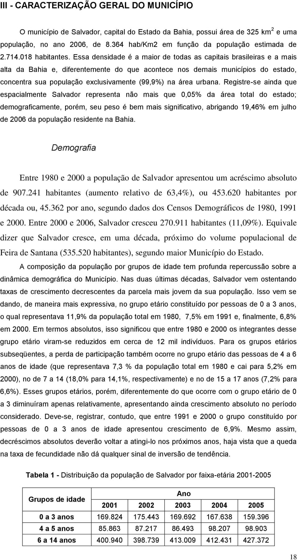 Essa densidade é a maior de todas as capitais brasileiras e a mais alta da Bahia e, diferentemente do que acontece nos demais municípios do estado, concentra sua população exclusivamente (99,9%) na