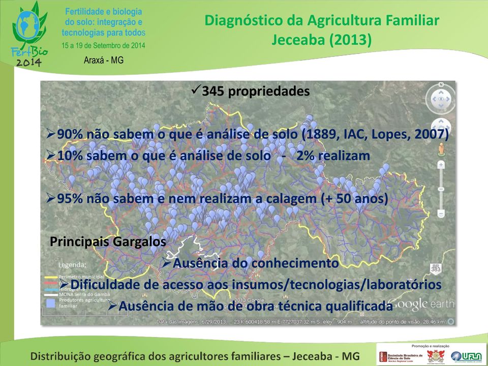 não sabem e nem realizam a calagem (+ 50 anos) Principais Gargalos Ausência do conhecimento