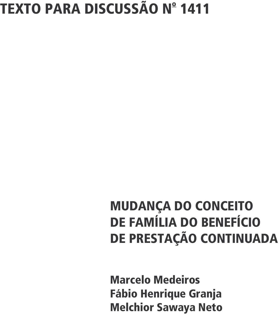 PRESTAÇÃO CONTINUADA Marcelo Medeiros
