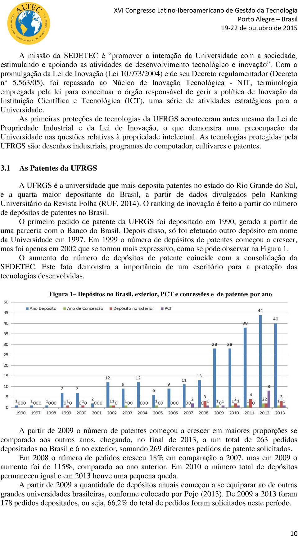 563/05), foi repassado ao Núcleo de Inovação Tecnológica - NIT, terminologia empregada pela lei para conceituar o órgão responsável de gerir a política de Inovação da Instituição Científica e