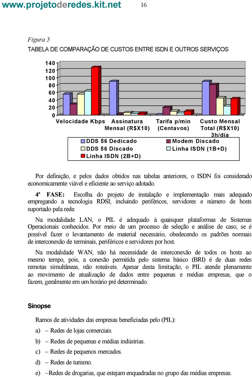 eficiente ao serviço adotado.