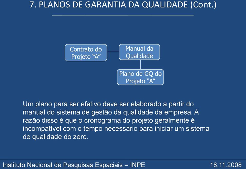 efetivo deve ser elaborado a partir do manual do sistema de gestão da qualidade da