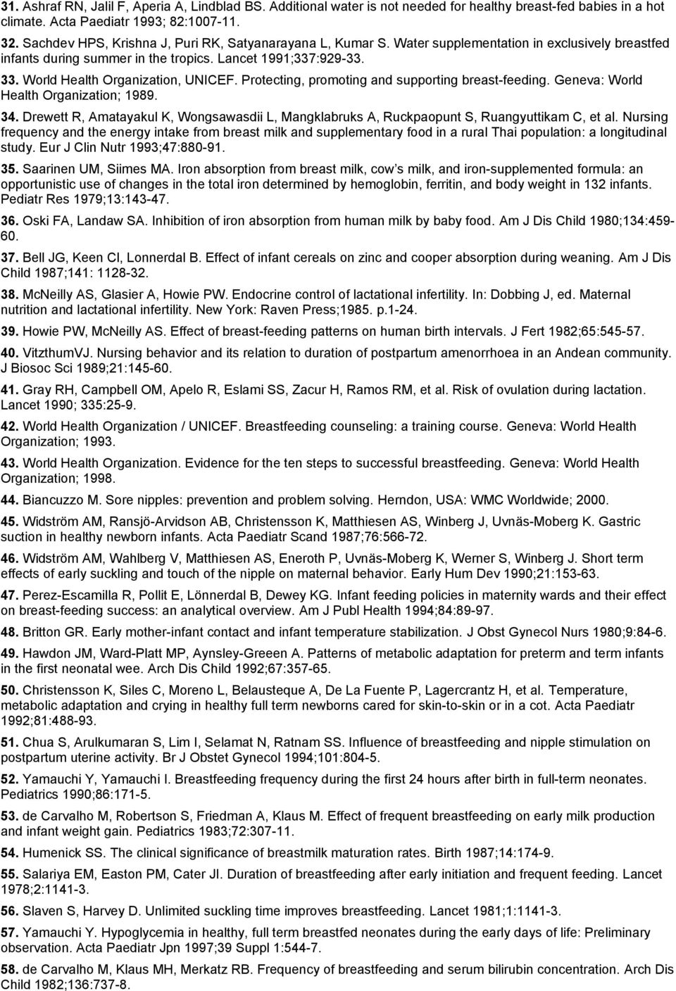 World Health Organization, UNICEF. Protecting, promoting and supporting breast-feeding. Geneva: World Health Organization; 1989. 34.