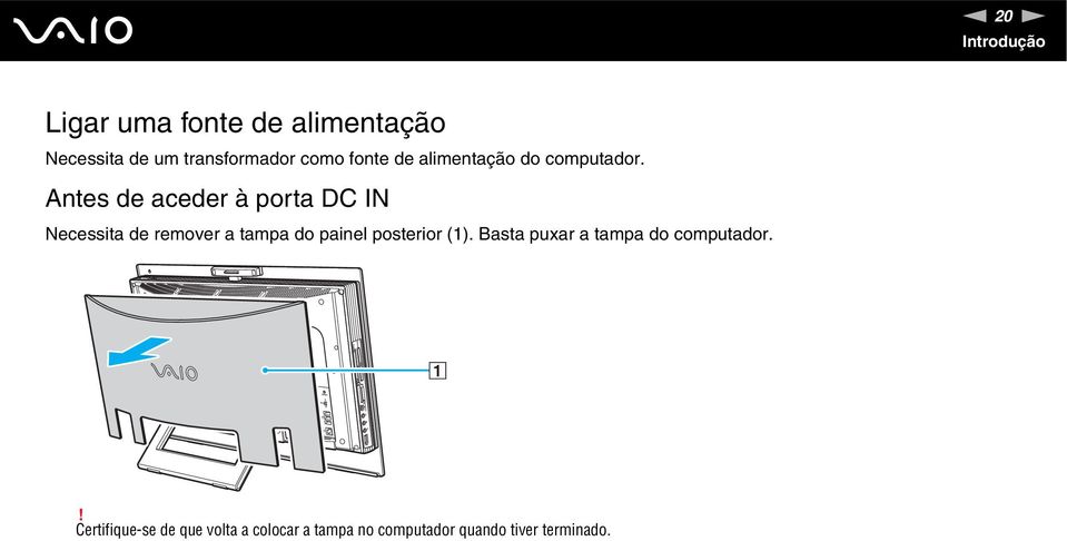 Antes de aceder à porta DC I ecessita de remover a tampa do painel posterior