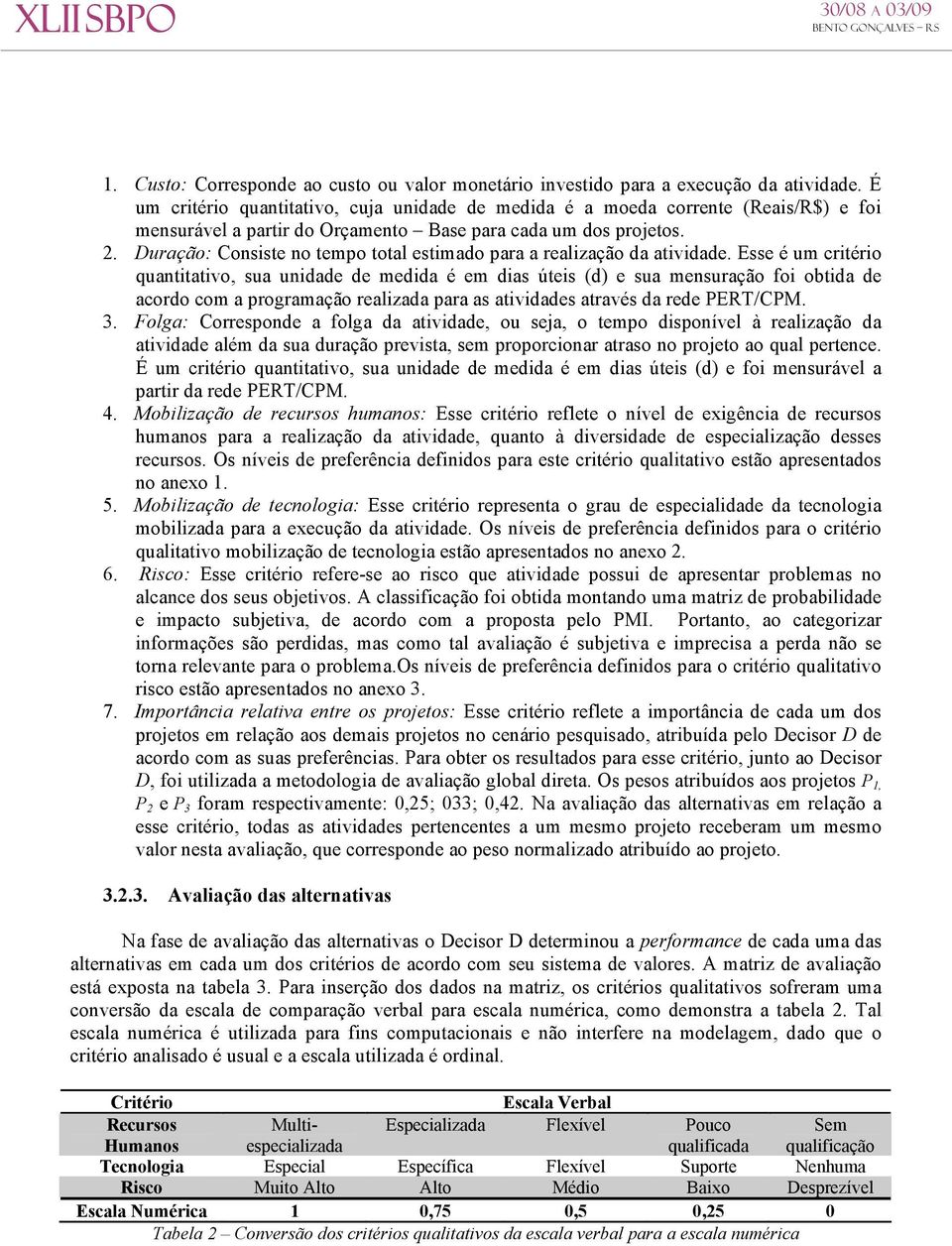 Duração: Consiste no tempo total estimado para a realização da atividade.