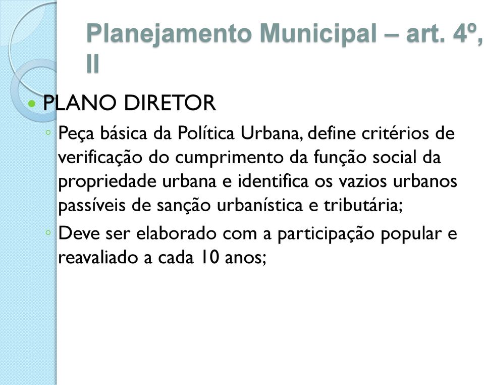 verificação do cumprimento da função social da propriedade urbana e identifica