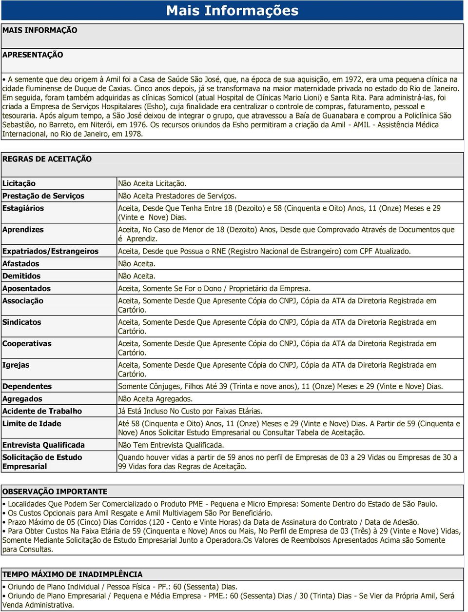 Em seguida, foram também adquiridas as clínicas Somicol (atual de Clínicas Mario Lioni) e Santa Rita.