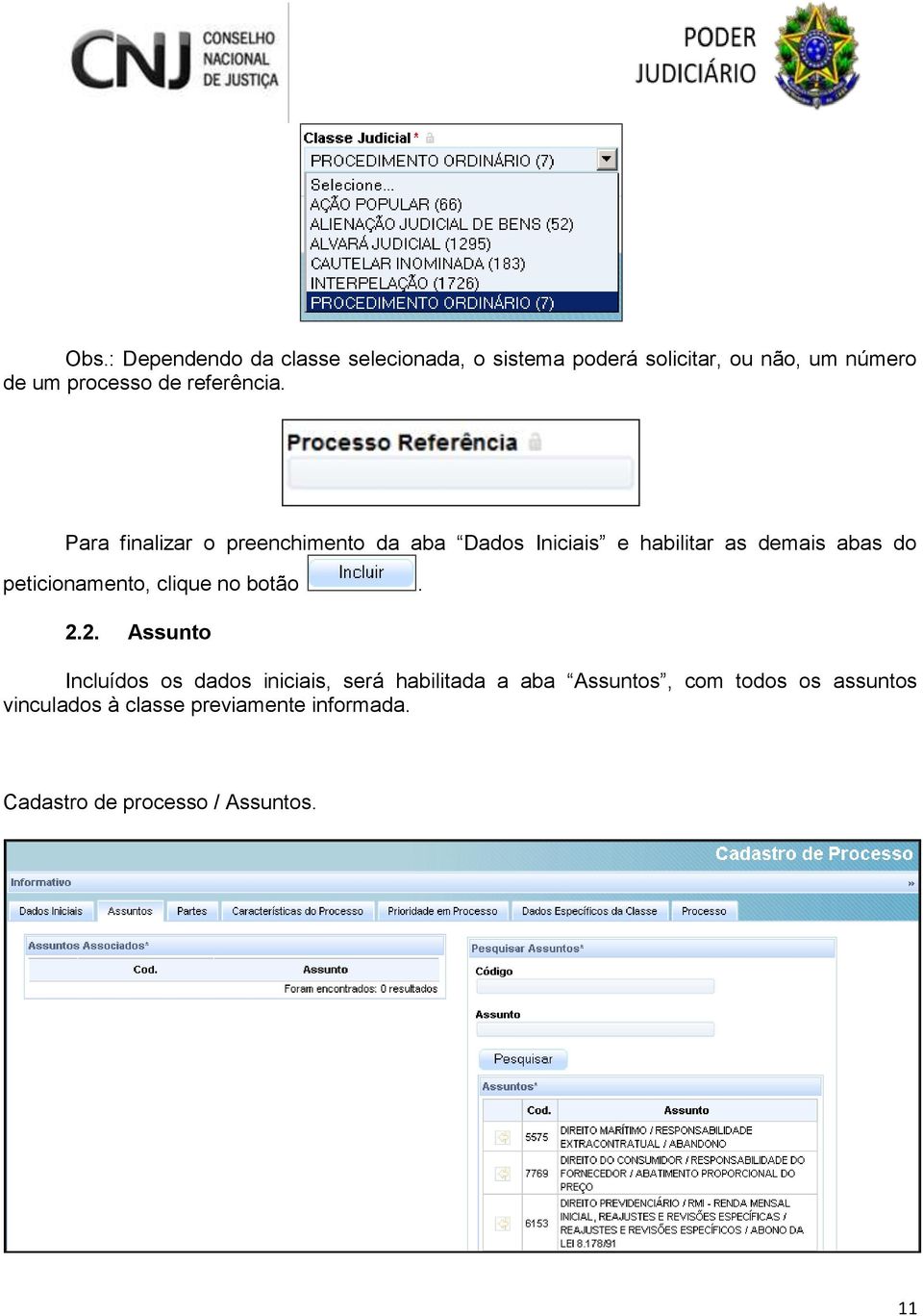 Para finalizar o preenchimento da aba Dados Iniciais e habilitar as demais abas do peticionamento,