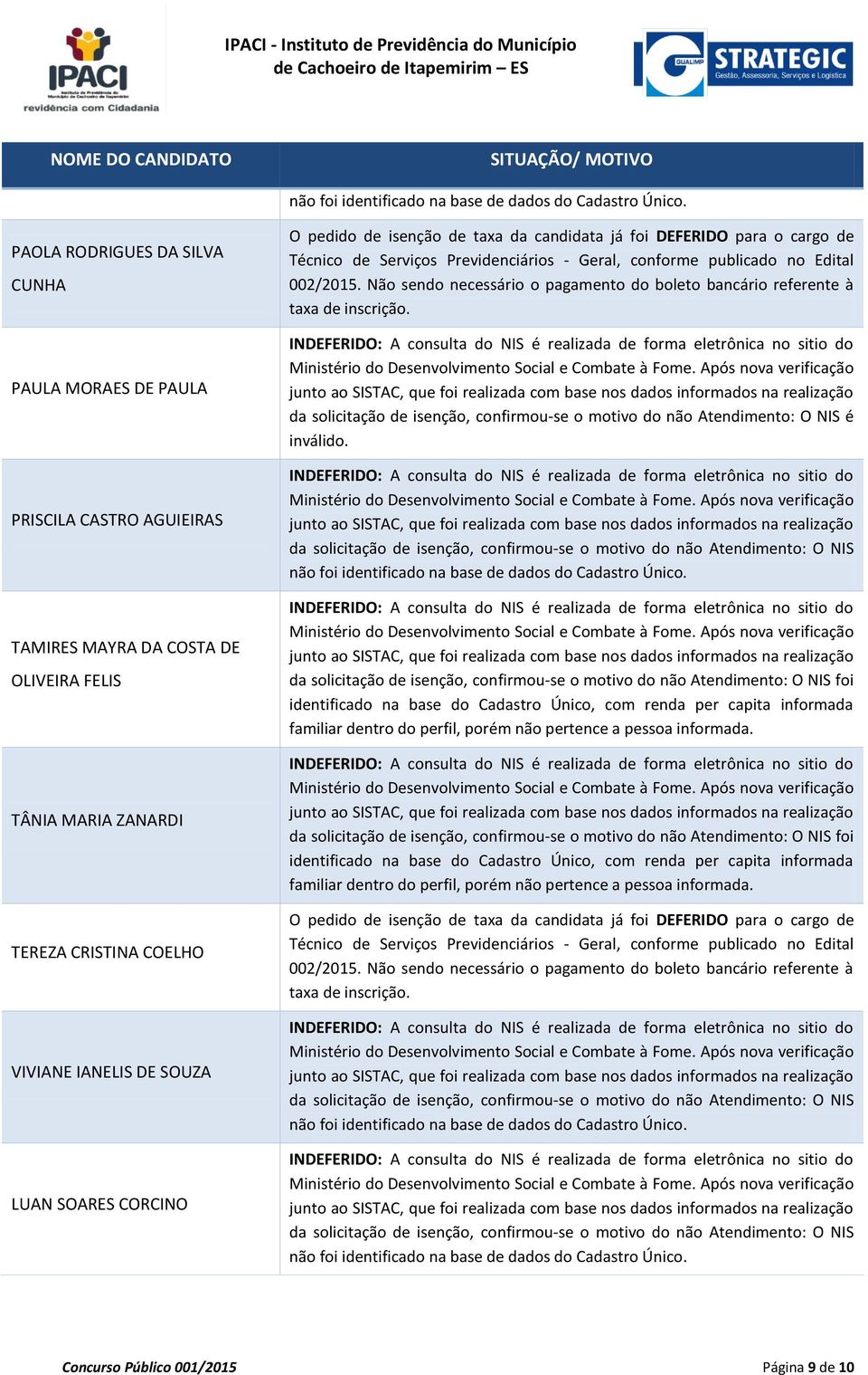 Não sendo necessário o pagamento do boleto bancário referente à taxa de inscrição. é inválido.