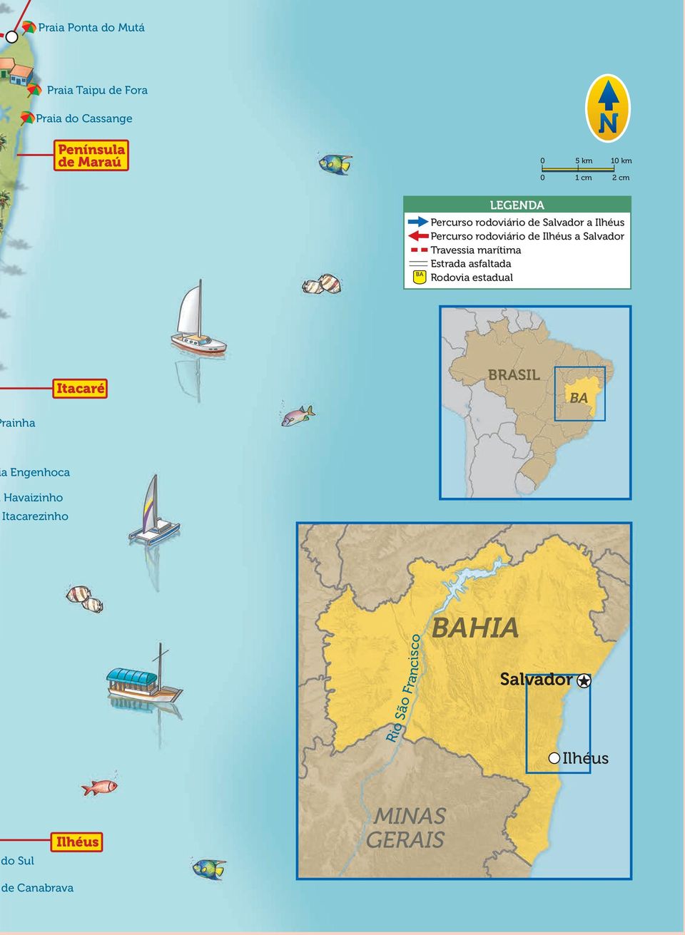 Travessia marítima Estrada asfaltada Rodovia estadual Itacaré BRASIL BA rainha a Engenhoca