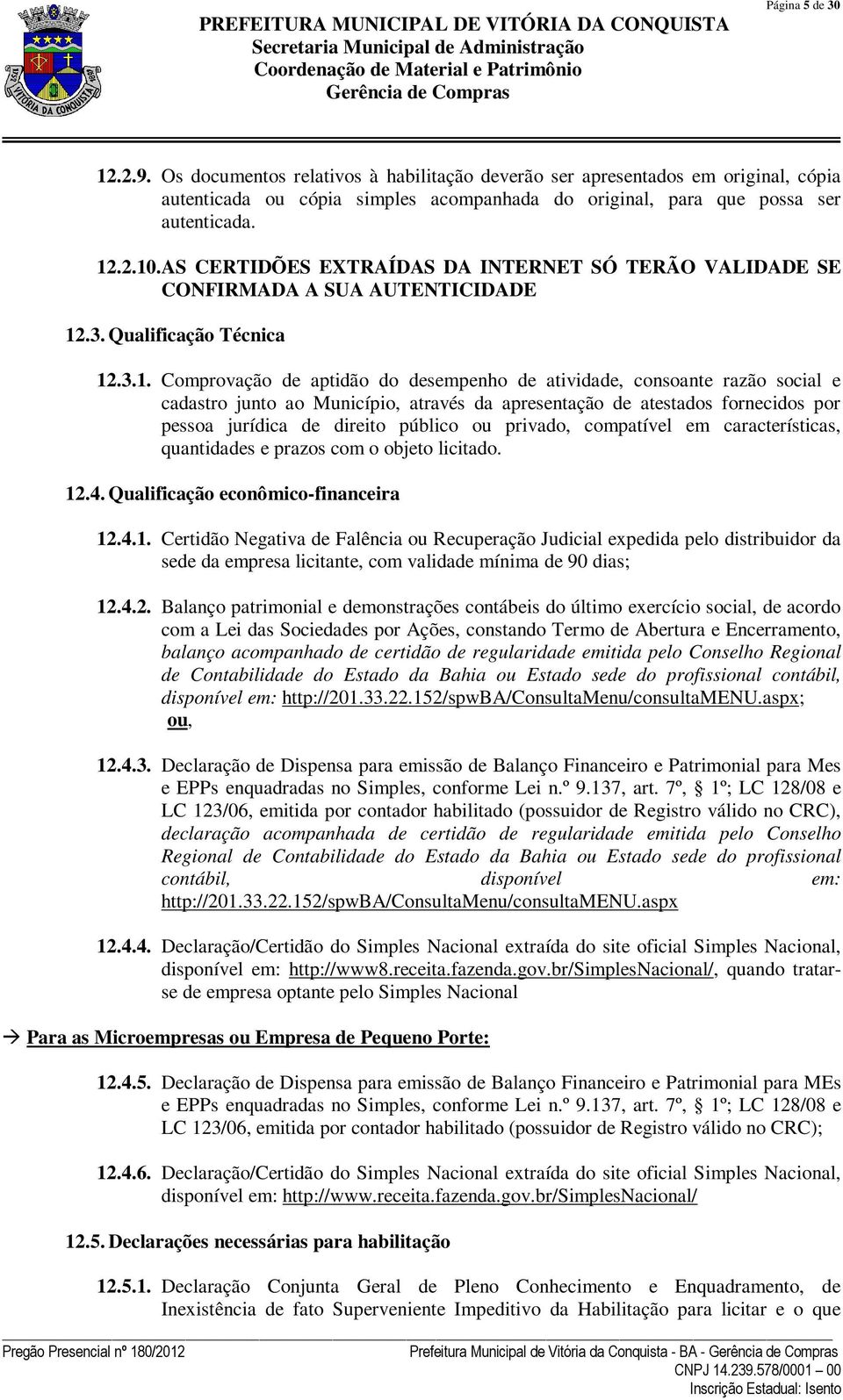 .3. Qualificação Técnica 12