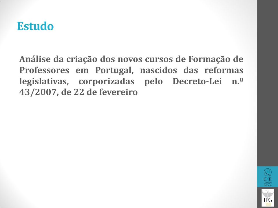 nascidos das reformas legislativas,