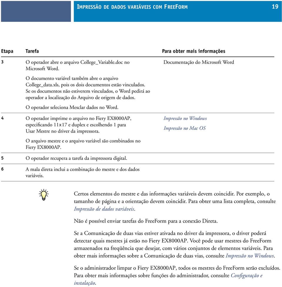 Se os documentos não estiverem vinculados, o Word pedirá ao operador a localização do Arquivo de origem de dados. O operador seleciona Mesclar dados no Word.