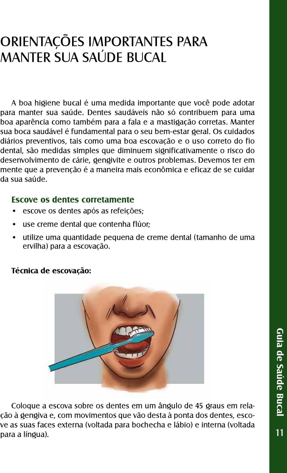 Os cuidados diários preventivos, tais como uma boa escovação e o uso correto do fio dental, são medidas simples que diminuem significativamente o risco do desenvolvimento de cárie, gengivite e outros