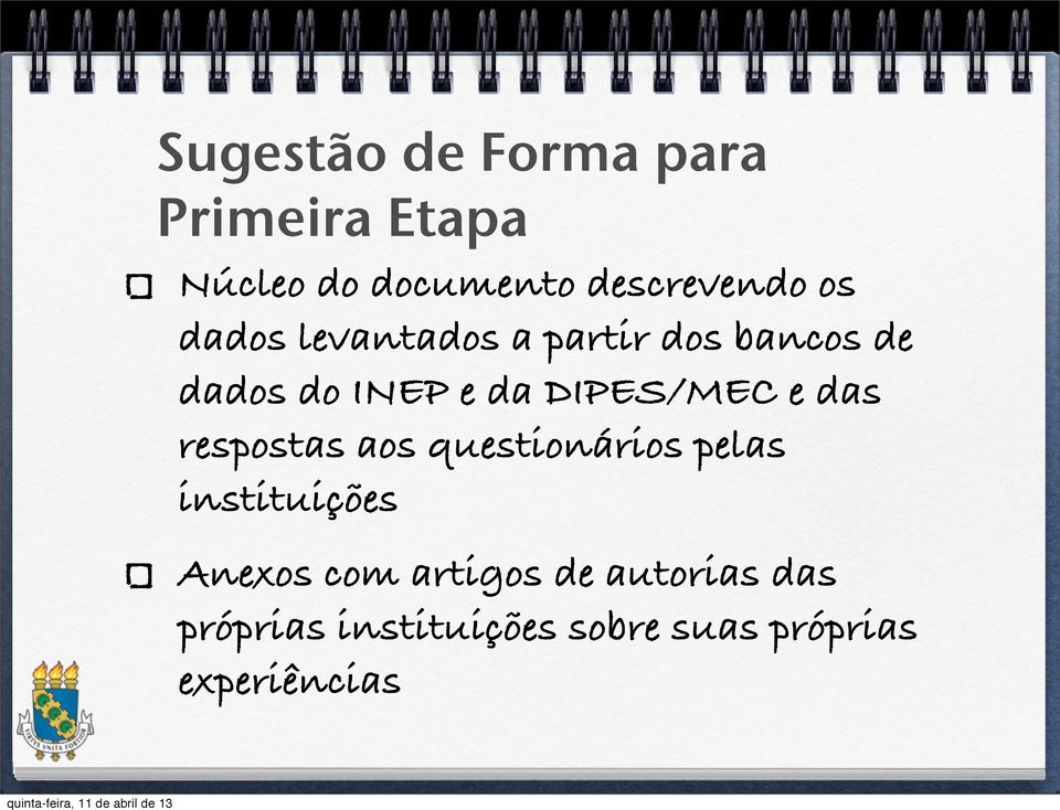 DIPES/MEC e das respostas aos questionários pelas instituições Anexos