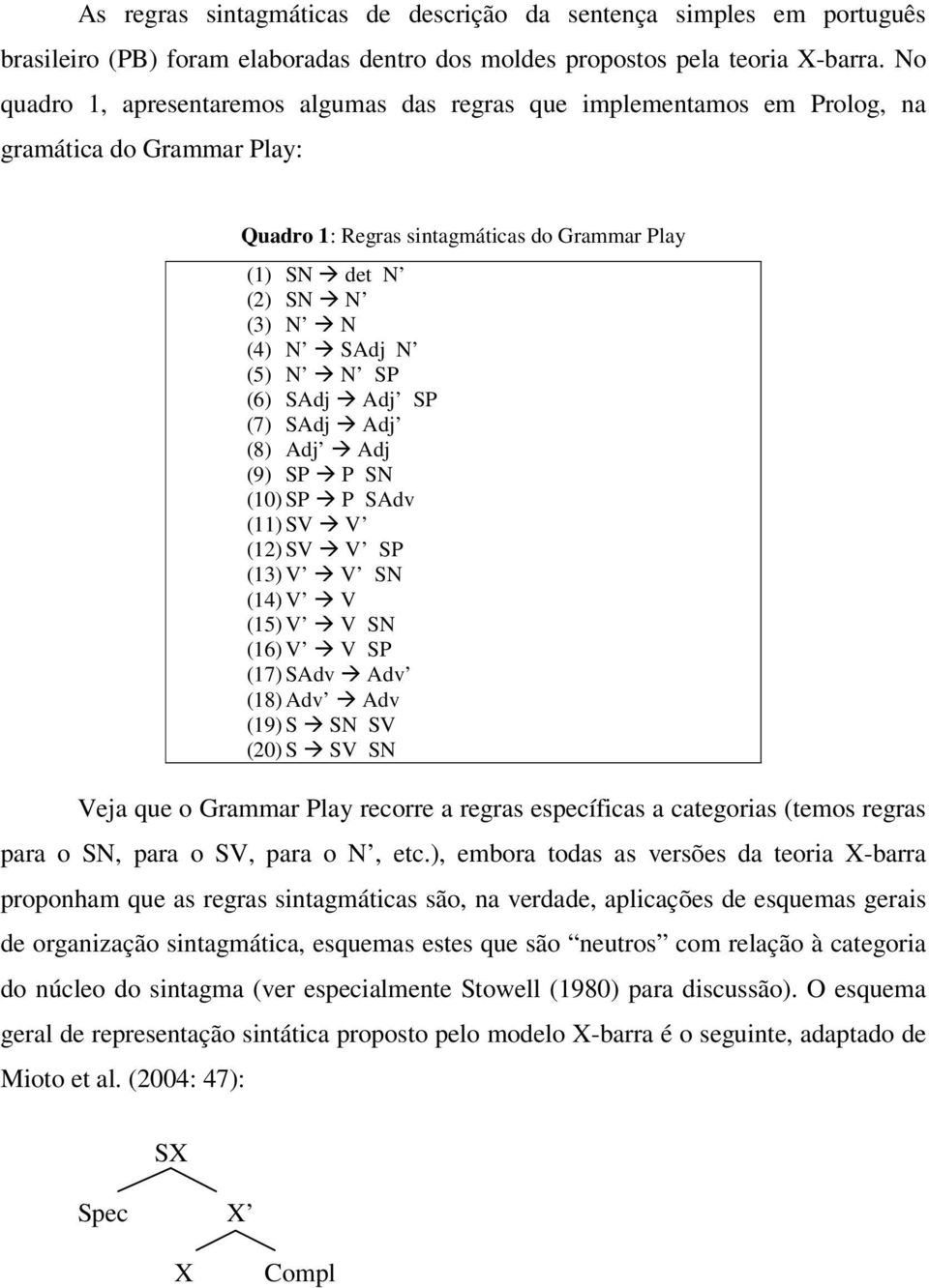 N N SP (6) SAdj Adj SP (7) SAdj Adj (8) Adj Adj (9) SP P SN (10) SP P SAdv (11) SV V (12) SV V SP (13) V V SN (14) V V (15) V V SN (16) V V SP (17) SAdv Adv (18) Adv Adv (19) S SN SV (20) S SV SN