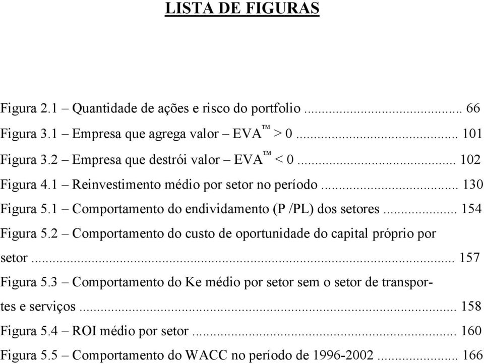 1 Comportamento do endividamento (P /PL) dos setores... 154 Figura 5.2 Comportamento do custo de oportunidade do capital próprio por setor.