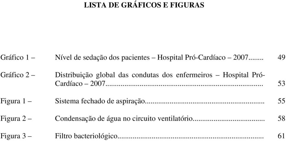 .. Distribuição global das condutas dos enfermeiros Hospital Pró- Cardíaco 2007.