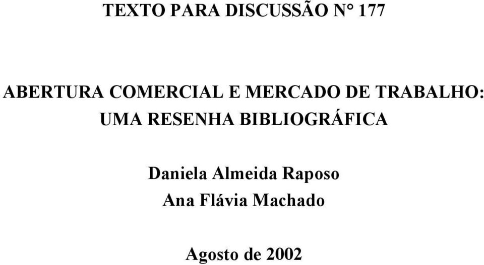 RESENHA BIBLIOGRÁFICA Daniela Almeida