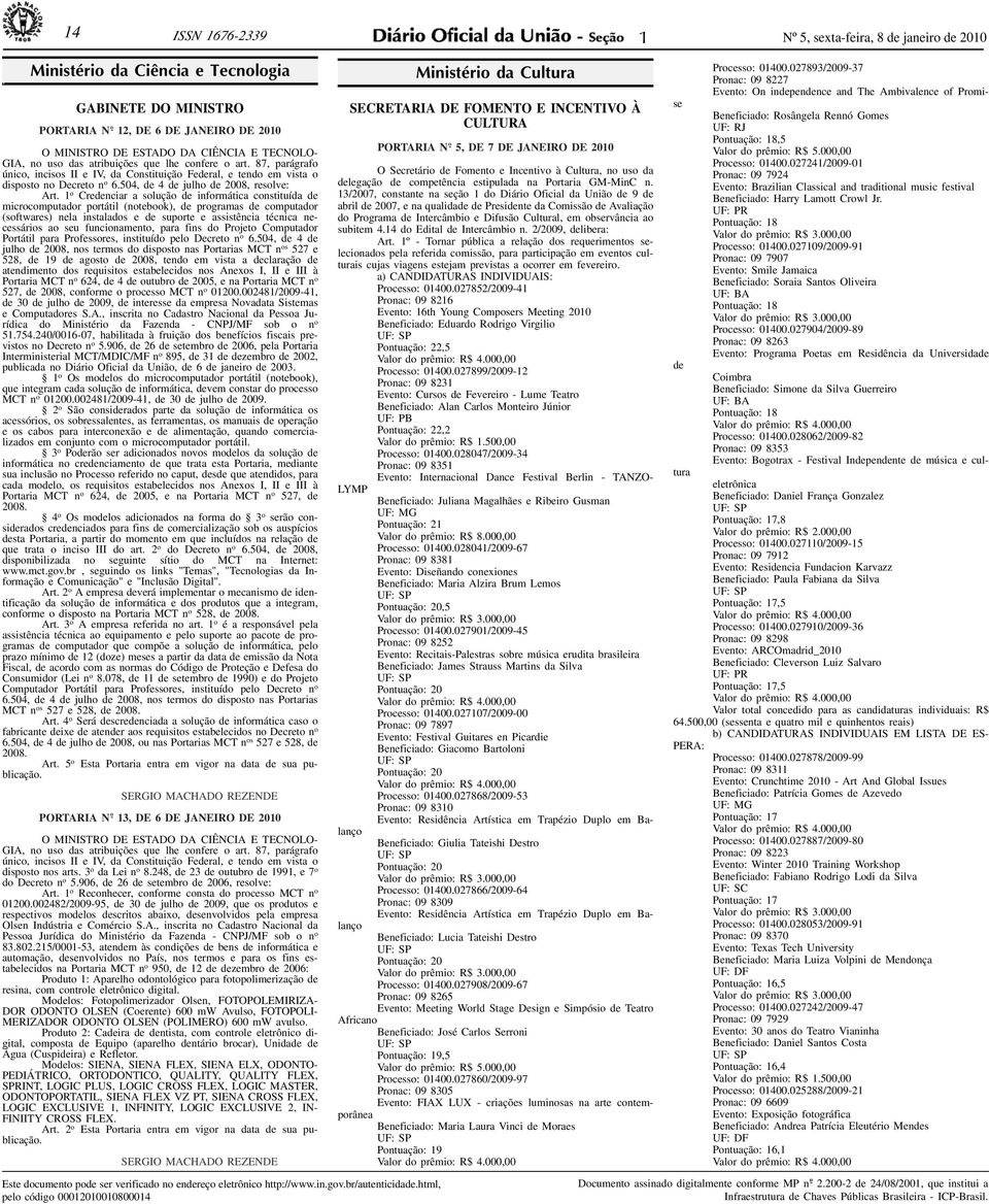 87, prágrfo único, incisos II e IV, d Constituição Federl, e tendo em vist o disposto no Decreto n o 6.504, de 4 de julho de 08, resolve: Art.