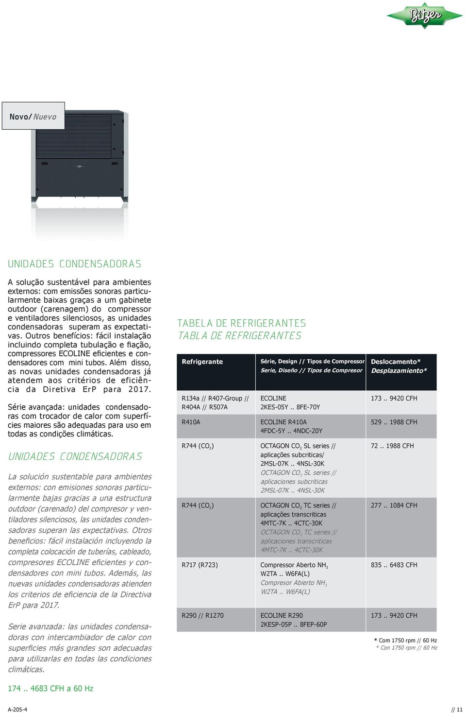 Outros benefícios: fácil instalação incluindo completa tubulação e fiação, compressores ECOLINE eficientes e condensadores com mini tubos.