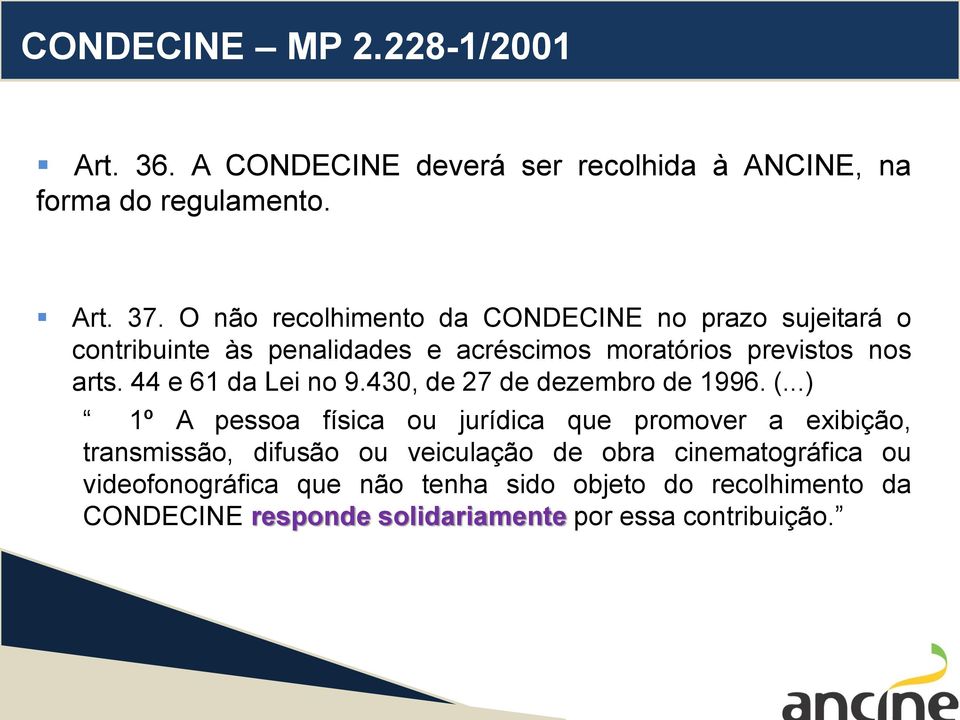 44 e 61 da Lei no 9.430, de 27 de dezembro de 1996. (.