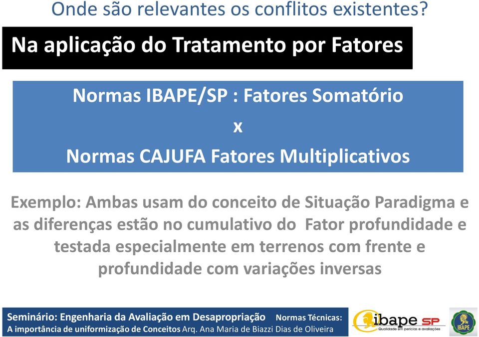 CAJUFA Fatores Multiplicativos Exemplo: Ambas usam do conceito de Situação Paradigma e