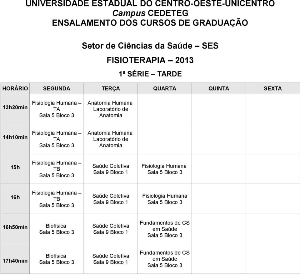 Fisiologia Humana 16h Fisiologia Humana TB Saúde Coletiva Fisiologia Humana 16h50min