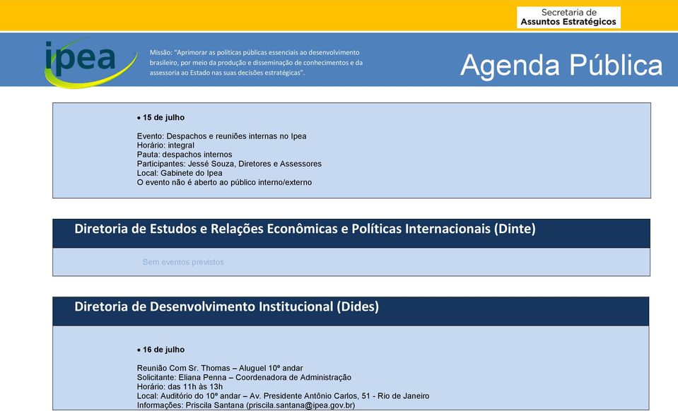 Institucional (Dides) 16 de julho Reunião Com Sr.