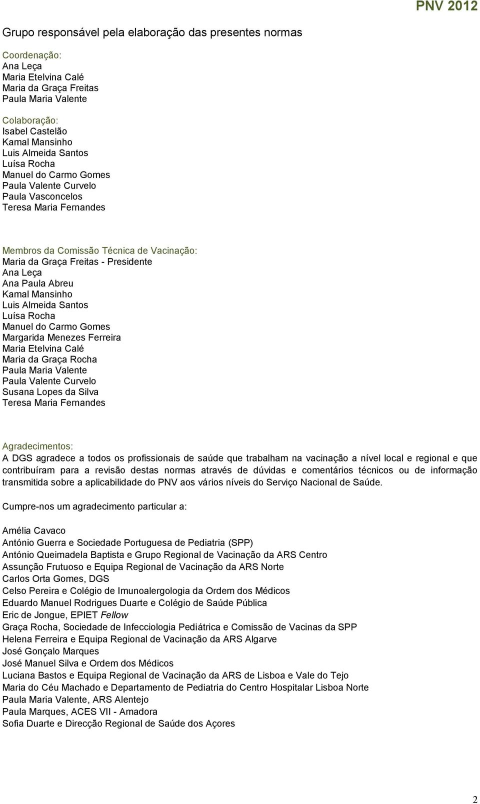 Paula Abreu Kamal Mansinho Luis Almeida Santos Luísa Rocha Manuel do Carmo Gomes Margarida Menezes Ferreira Maria Etelvina Calé Maria da Graça Rocha Paula Maria Valente Paula Valente Curvelo Susana