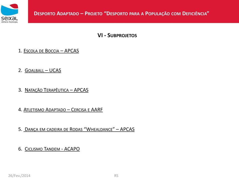 ATLETISMO ADAPTADO CERCISA E AARF 5.