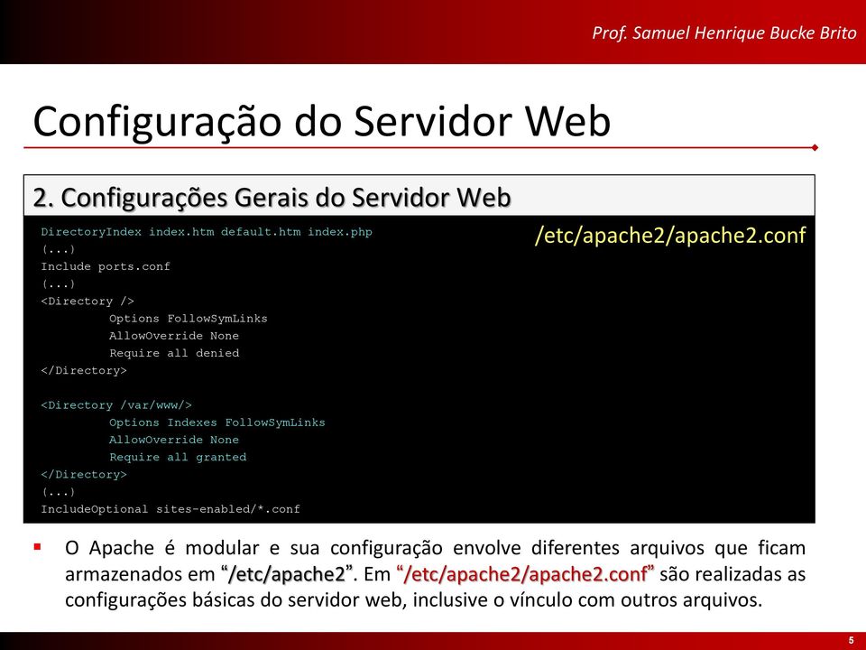 conf <Directory /var/www/> Options Indexes FollowSymLinks AllowOverride None Require all granted </Directory> (...) IncludeOptional sites-enabled/*.