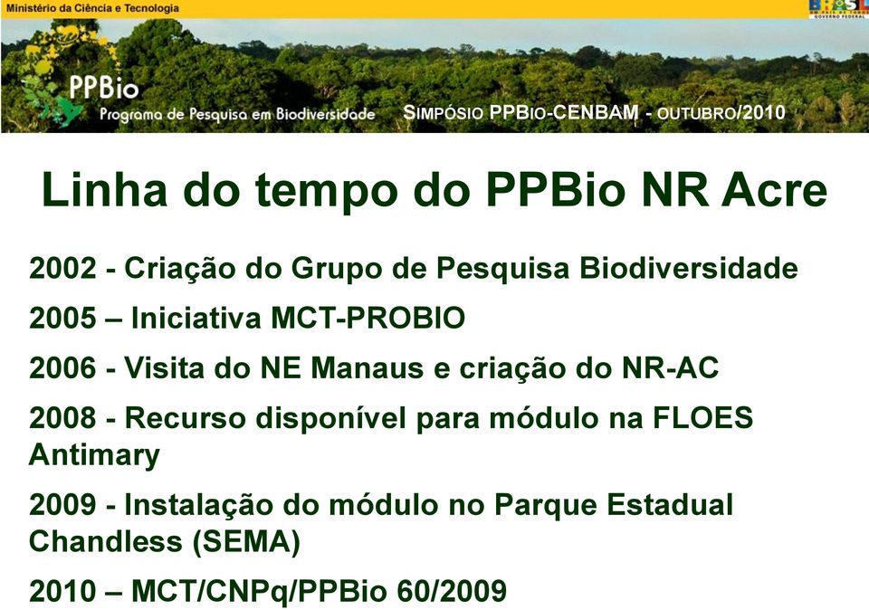 Manaus e criação do NR-AC 2008 - Recurso disponível para módulo na FLOES Antimary