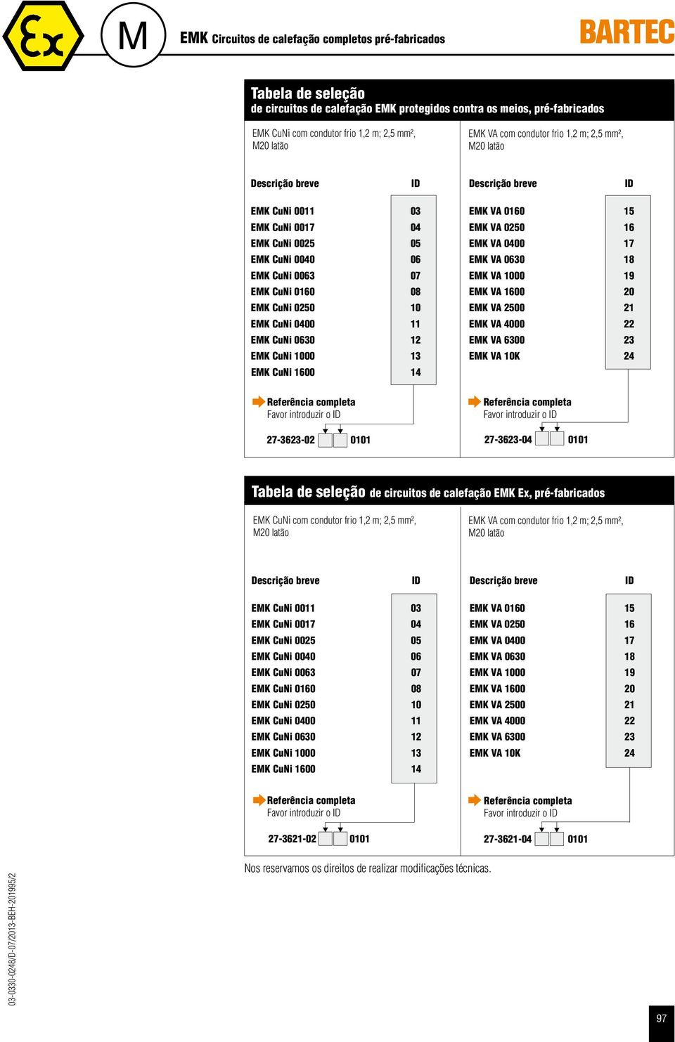 VA 000 9 EMK CuNi 060 08 EMK VA 600 0 EMK CuNi 00 0 EMK VA 00 EMK CuNi 000 EMK VA 000 EMK CuNi 060 EMK VA 600 EMK CuNi 000 EMK VA 0K EMK CuNi 600 7-6-0 00 7-6-0 00 Tabela de seleção de circuitos de