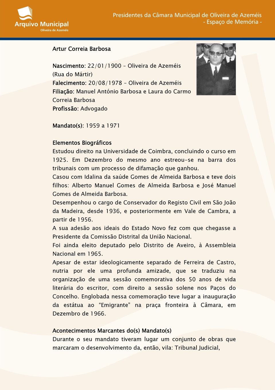 Em Dezembro do mesmo ano estreou-se na barra dos tribunais com um processo de difamação que ganhou.