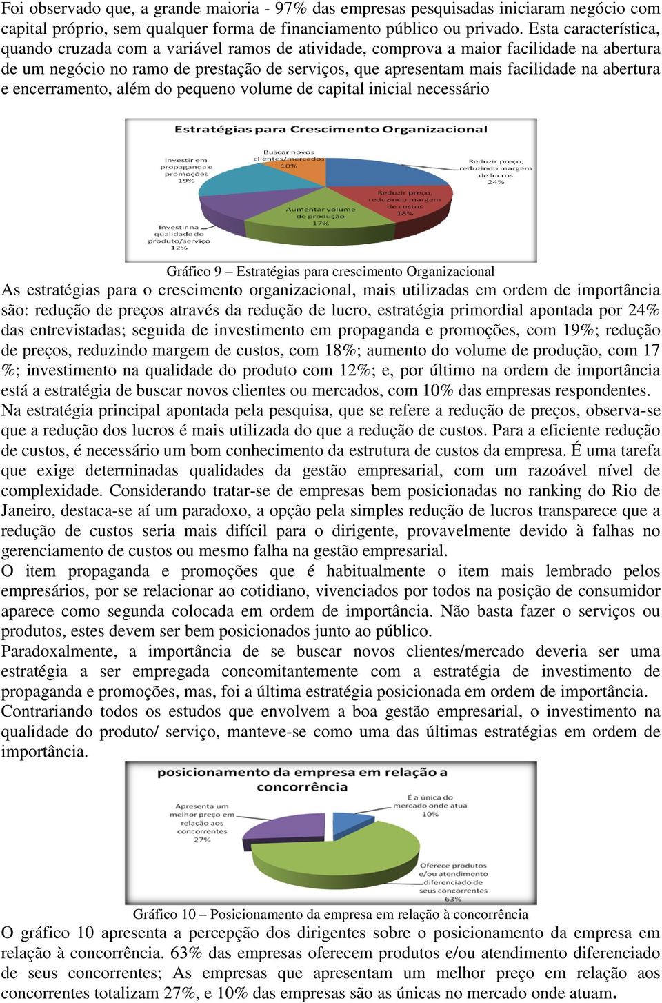 abertura e encerramento, além do pequeno volume de capital inicial necessário Gráfico 9 Estratégias para crescimento Organizacional As estratégias para o crescimento organizacional, mais utilizadas