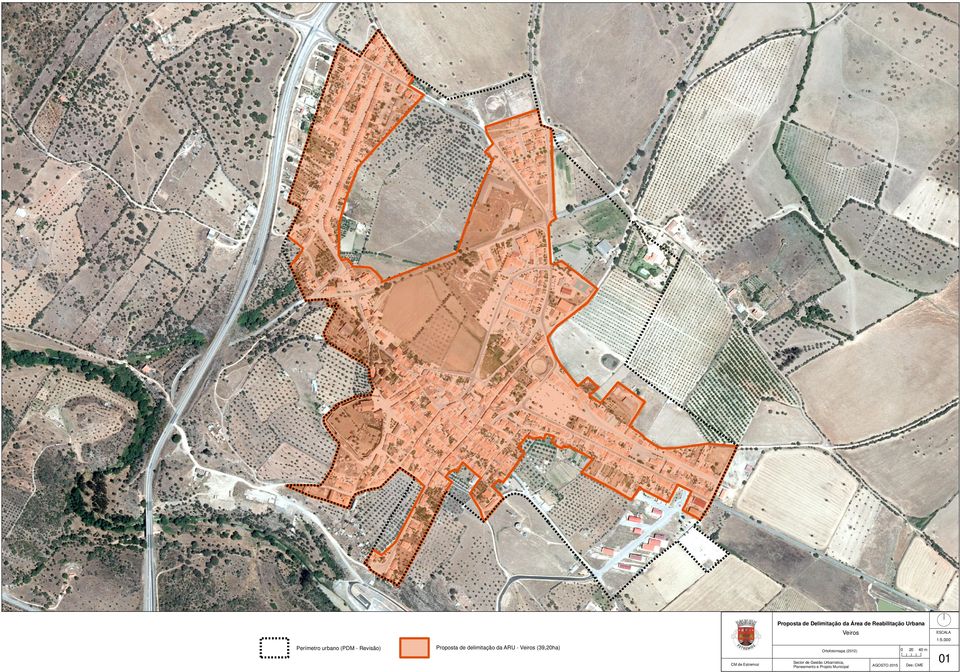 - Veiros (39,20ha) 0 Ortofotomapa (2012) CM de Estremoz Sector de Gestão