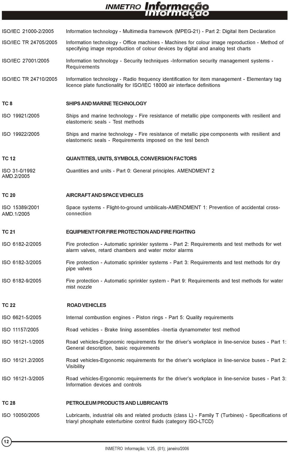 management systems - Requirements ISO/IEC TR 24710/2005 Information technology - Radio frequency identification for item management - Elementary tag licence plate functionality for ISO/IEC 18000 air